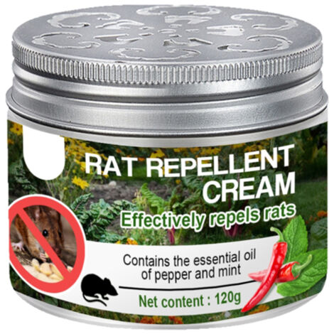 Crème Répulsive Rats 120g - Répulsif Rongeurs Naturel Sans Produits Chimiques