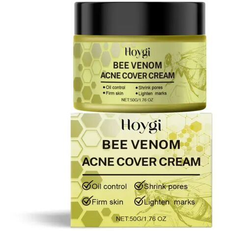 Crème visage à base de venin d'abeille contre l'acné - 50g - Purifiante, hydratante et éclat