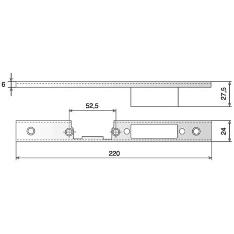 Crémone bidirectionnelle F7,5 cote D fixe ajustable : G-20461 - 700 - 979 - 1