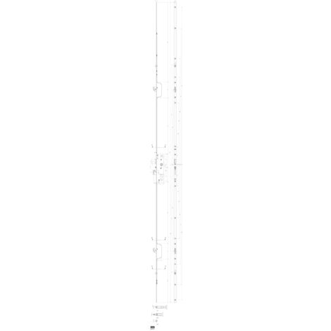 Crémone multipoints FERCOMATIC SH/R axe 40mm avec 2 galets - FERCO - 6-34362-01-0-1