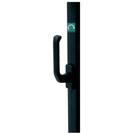 Crémone pompier 4300 à poignée rotative en applique hauteur 3000 mm noir RAL 9005 - ISEO