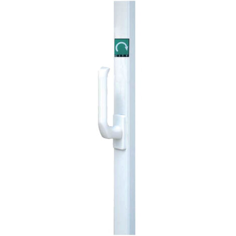 Crémone pompier à poignée rotative L.3m blanc - ISEO - 43003000