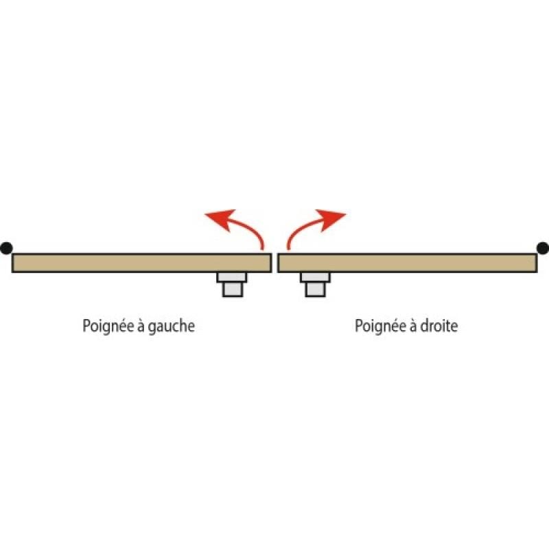 Crémone pompier en applique à poignée rotative et tringle coloris noir main droite menuiserie bois, aluminium ou pvc - la croisée ds