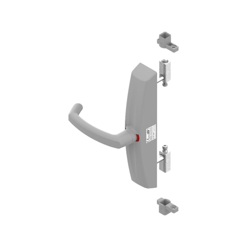 Crémone pompier 7220 à poignée rotative - gris ral 9006 - réversible La Croisee Ds