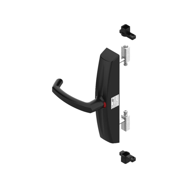 Crémone pompier 7220 à poignée rotative - noir ral 9005 - réversible La Croisee Ds