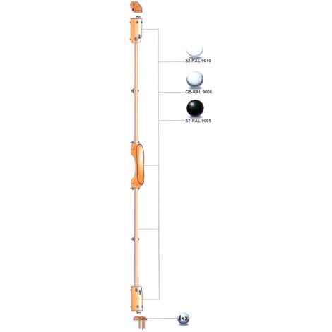 Crémone urgence PANAMA avec jeu de pênes blanc RAL9010 - FAPIM - 8300B1005432