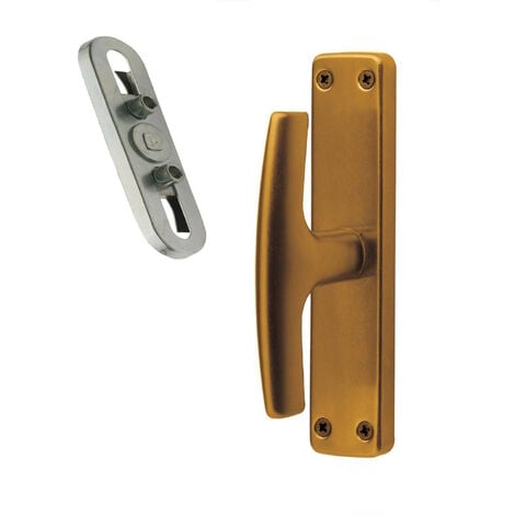 Maniglia Cremonese per Porta Finestra in Metallo Serie Amalfi Cromo Sat.  Oro Luc