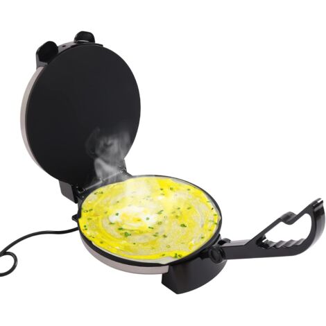 Crepera eléctrica de acero inoxidable para tortillas caseras, 1800w, 220v, Temperatura máxima de horneado: 200 °C