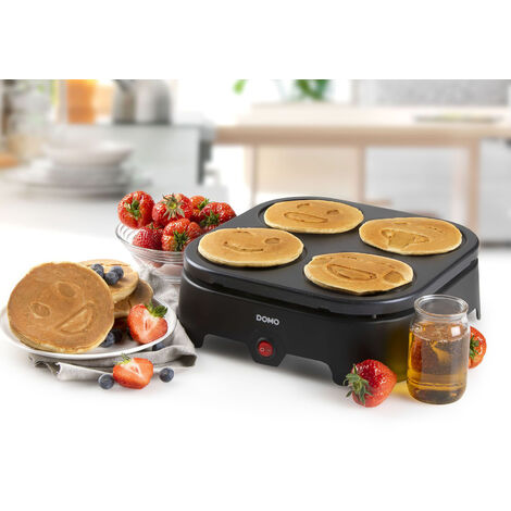 Crepeseisen Crêpe & Pancake Maker, 4 Party Gesichter Ø11cm, 27x27cm - 600 Watt