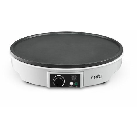 Crêpière électrique 30cm 1000W avec revêtement antiadhésif – Thermostat réglable – Voyants lumineux – CRE245 – Simeo
