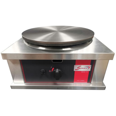 Crêpière Gaz Professionnelle Carrée à Usage Intensif - Ø 400 mm - Sofraca