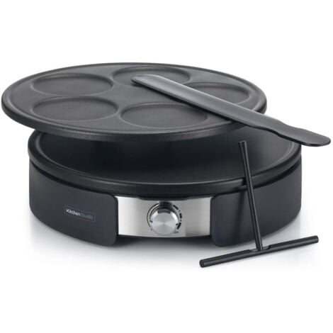 KITCHENCHEF Crépière 1500w 37cm noir - Kitchen Chef - kslw170f