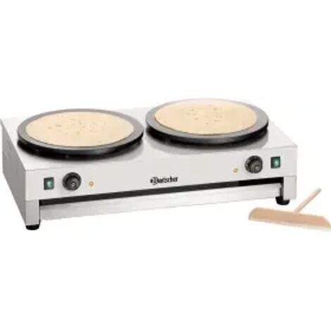 Crêpière PRO double électrique 2 x (Ø)400 mm, 6000 W, 2 x 220 V - MONO