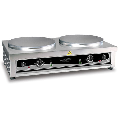 Crêpière professionnelle double électrique - 2 x Diamètre 400 mm - Combisteel