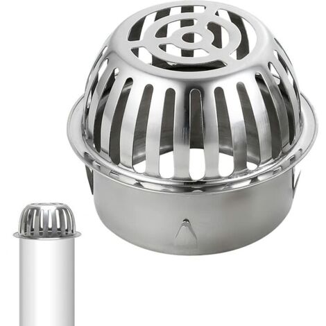 Crépine de gouttière en acier inoxydable Protection de gouttière Protège contre la contamination des tuyaux de toit, des feuilles, de la mousse Aide à un drainage facile (convient aux tuyaux de 103 à