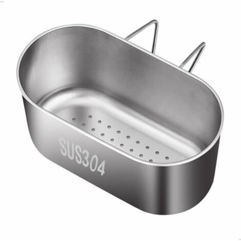 Crépine de panier de vidange d'évier-support de stockage de lavage de légumes et de fruits en acier inoxydable 304