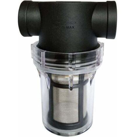 Crépine de pompe à eau en ligne de 3/4 po avec filtre en acier inoxydable de 80 mailles