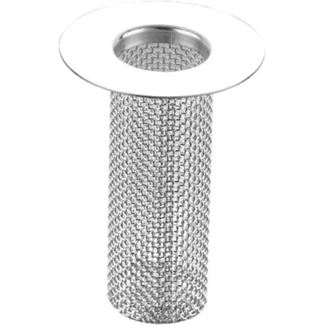 Crépine de vidange, bouchon d'évier, filtre de vidange de sol multifonctionnel en acier inoxydable, panier anti-obstruction (28 x 40 mm)