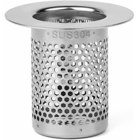 Crépine de Vidange de Baignoire, Inoxydable Filtre Cheveux Douche - Bouchon Dévier Cuisine, Maille de Filtre de Vidange