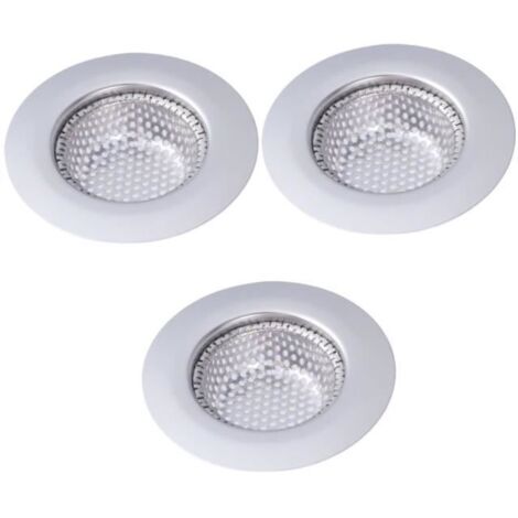 Crépine de vidange - Inox - 3 pièces - Anti-colmatage - Facile à nettoyer - Indéformable