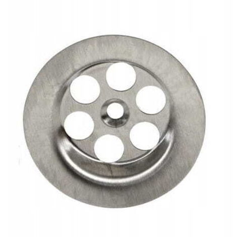 Crépine d'évier en métal argentée 69 mm