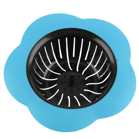 Crépine d'évier - Motif floral bleu - Accessoires de cuisine et de salle de bain