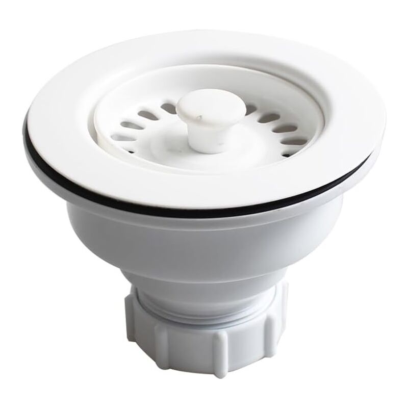 Crépine d'évier ouverte, crépine de vidange de panier de cuisine, blanc, XK247C108 (1 ensemble)