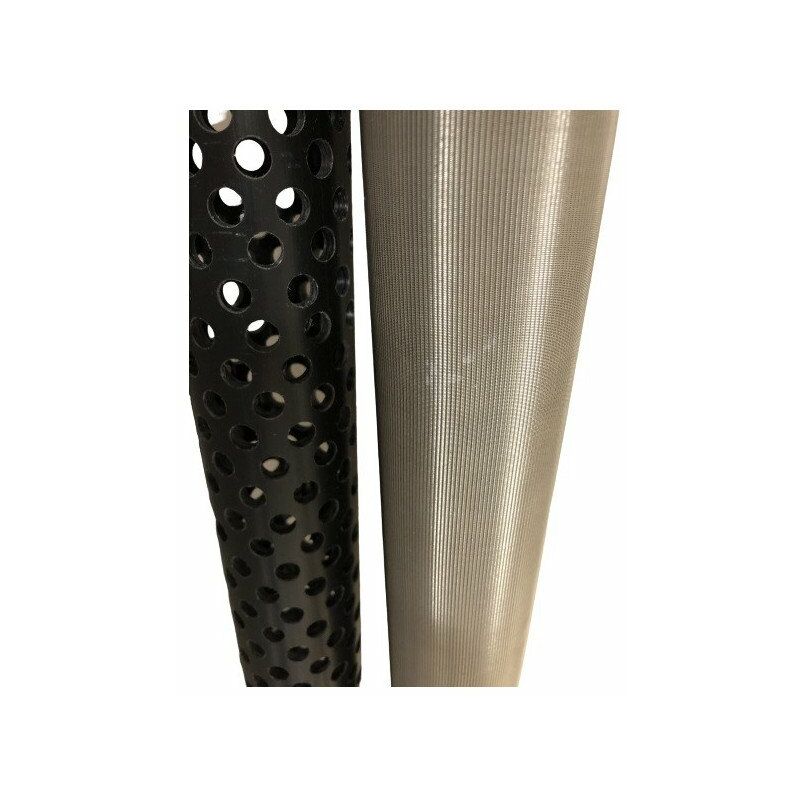 Crépine INOX anti-sable pour puit foré hauteur 100cm diamêtre 40mm