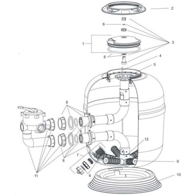 BWT - 9 - Crépine pour filtre rtm cs et Top - Dimensions: Crépines 145 mm
