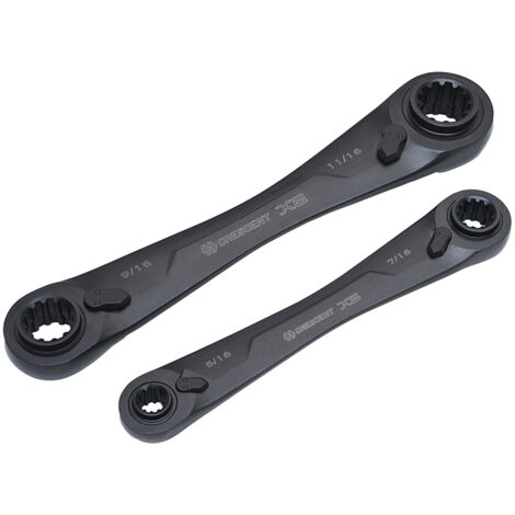Crescent® CX6DBM2 X6™ Ratcheting Spanner Set, 2 Piece CRECX6DBM2