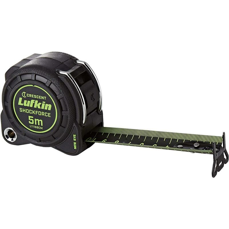 Lufkin 5m Shockforce Night Eye Dual Sided Metric Tape Measure LUFNEDS5M - Crescent