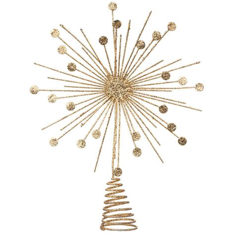 FÉÉRIC LIGHTS AND CHRISTMAS Cresta di abete marron glacé 100% acciaio h27cm - Feeric lights & christmas