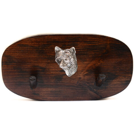 Crestado chino: percha para accesorios, percha para medallas con perro, ganchos para llaves de Art-Dog