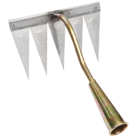 Creuse en Acier trempé, Jardin Portable, désherbage, Jardinage, Outil de désherbage, râteau de désherbage pour de, Cuivre à 5 Dents