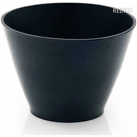Creuset à plâtre  Hauteur 130 mm Ø en haut : 125 mm / en b moyeu déporté indiqué pour laque nitroce caoutchouc noir
