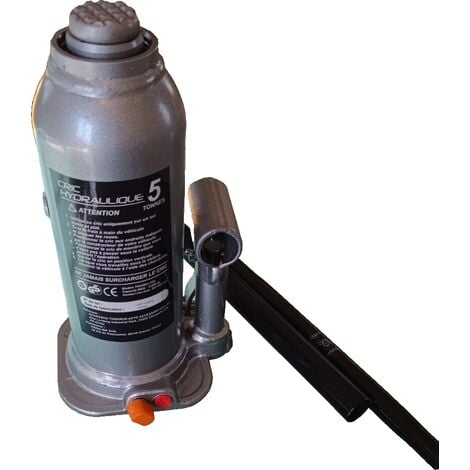 PERALINE Cric a Bottiglia Martinetto Sollevatore Idraulico a doppio pistone Portata 5 Ton