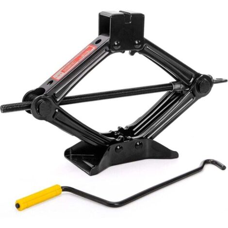 Cric autosollevante Diamond Jack da 1500 kg con manovella per auto SUV, nero, Cric autosollevante Diamond Jack da 1500 kg con manovella per auto SUV, nero