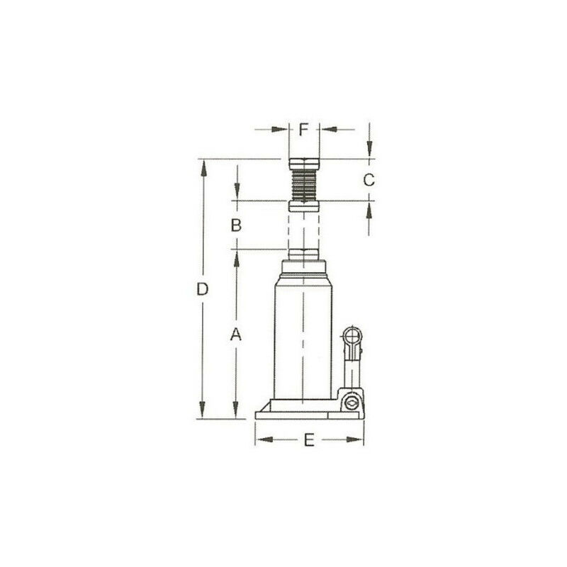 Cric bouteille hydraulique CompaC 3Tonnes Fonte -S13021