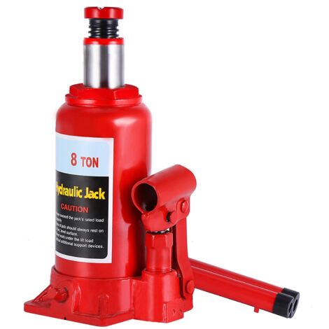 Cric bouteille hydraulique portable 8T pour voitures, camions, caravanes et tracteurs