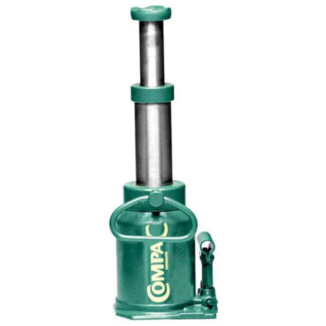 Cric bouteille hydraulique télescopique 10T vert COMPAC - 13029
