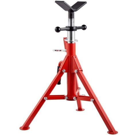Cric de tuyau de 2 tonnes, modèle 1107A à tête en V, support en acier pliable haut, réglable 71 à 132 cm,capacité de charge de 1134 kg