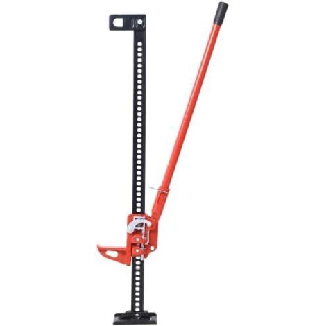 Cric haute levée ferme tout terrain 3T 83,8 cm hauteur 13-64,5 cm support plastique stable pour SUV camion levage pare choc rouge