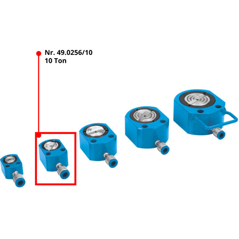 Cric hydraulique a profil bas de 10 tonnes Fervi 0256/10