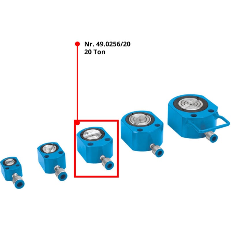 Fervi - Cric hydraulique a profil bas de 20 tonnes 0256/20