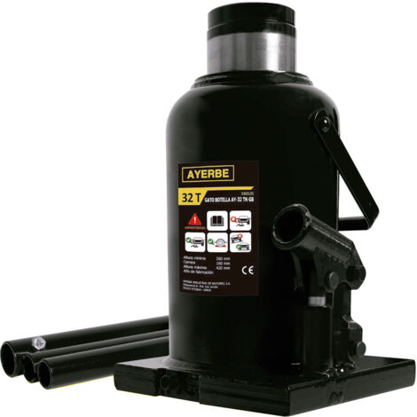 Cric hydraulique bouteille 32 tonnes hauteur 260-420 mm portable robuste