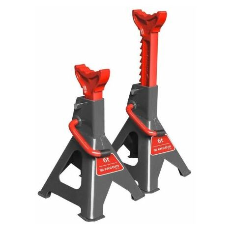Facom – Cric hydraulique compact – Hauteur réglable 400mm à 620mm – Charge max 6t – Support d'essieu stable pour chantiers