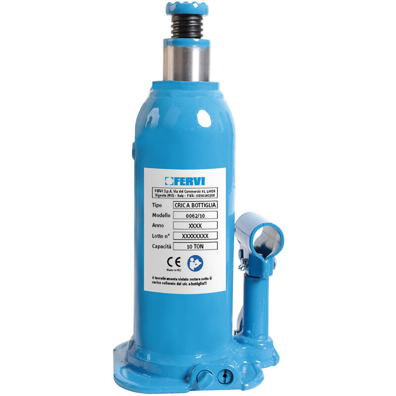 Cric Hydraulique De Levage Bouteille 10 Tonnes Fervi 0062/10