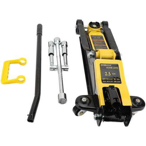 Cric hydraulique de sol 2.5T, pompe simple Ultra basse, outil de réparation de voiture horizontal de levage de 85 à 380mm