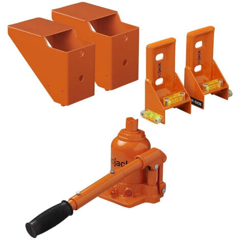 Cric hydraulique kojack avec niveleur pour double essieu