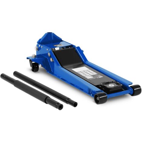 Cric Hydraulique Roulant Voiture Professionnel Atelier Acier 2 Tonnes 68-600mm - Noir